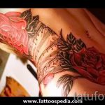 tetovaže bilješke ruže - fotografija gotove tetovaže s 02082016 5202 tatufoto.ru