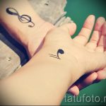 tatouage note sur son poignet - une photo du tatouage fini 02082016 1030 tatufoto.ru