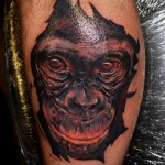 Majom tetoválás - pofa