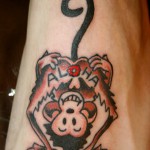 Majom tetoválás - szamár