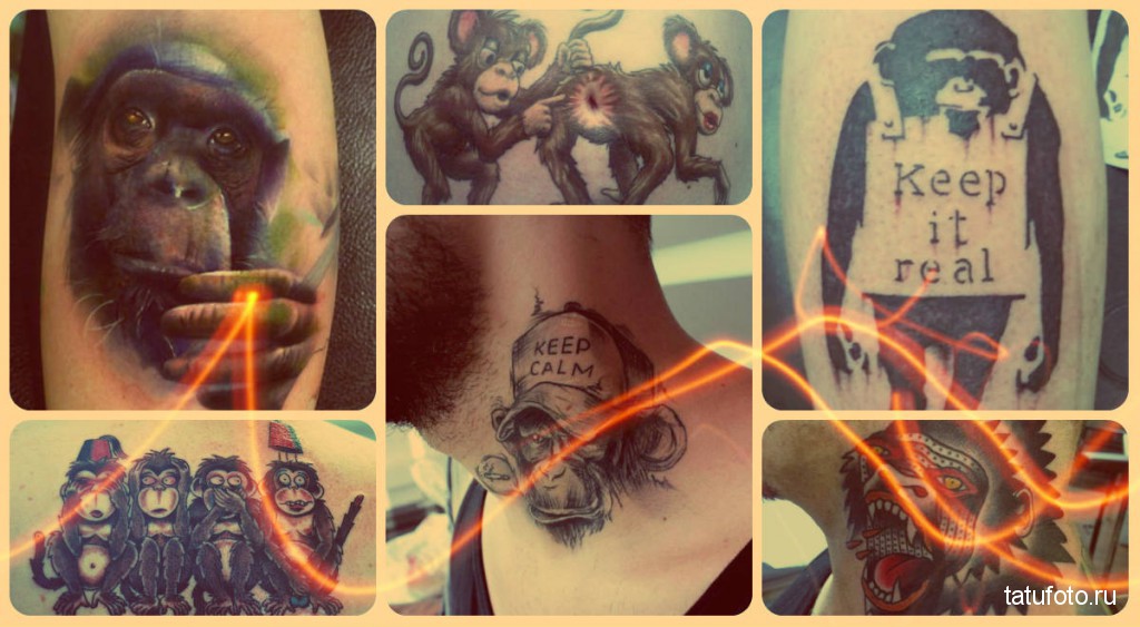 Majom tetoválás fotók - a legjobb tetoválóművészek kész munkái