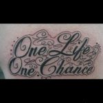 tetoválás egy élet # 739 a rajz érdekes változata, amely sikeresen használható az egy élet felirat felülvizsgálatához és tetováláshoz