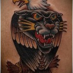 párduc és sas tetoválás