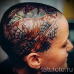 pókháló tetoválás a fején 4