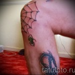 pókháló tetoválás a 7 lábán