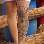 pókháló tetoválás a térden 7