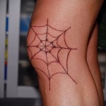 pókháló tetoválás a térden 8