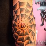 pókháló tetoválás a könyökön - 13 -as számú középső változat