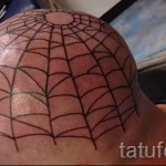 pókháló tetoválás - lehetőség kopasz fejre