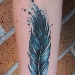 toll és cseppek (folt) - toll tetoválás fotó