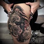 tetováló pisztoly rózsákkal - fotó a kész tetoválásról 01092016 10144 tatufoto.ru