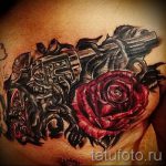 tetováló pisztoly rózsákkal - fotó a kész tetoválásról 01092016 13146 tatufoto.ru