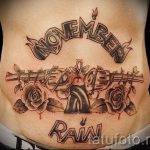pistolets de tatouage sur le ventre - une photo du tatouage fini 01092016 1023 tatufoto.ru
