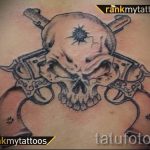 Schädel Tattoo gun - Foto des fertigen Tätowierung 01092016 1030 tatufoto.ru