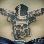 tatouage de crâne gun - fotó du tatouage fini 01092016 1034 tatufoto.ru