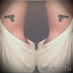 kis fegyvertetoválás - fotó a kész tetoválásról 01092016 1063 tatufoto.ru
