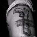 tetoválás pisztoly formájában - fotó a kész tetoválásról 01092016 1070 tatufoto.ru