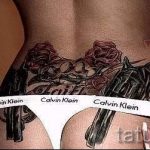 fegyvertetoválás a combon - fotó a kész tetoválásról 01092016 7096 tatufoto.ru