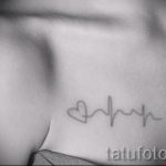 pulzus szívtetoválással - példa a kész tetoválásra 3