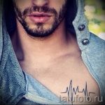 pulzáló tetoválás férfiaknak - példa a kész tetoválásra 1
