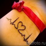 pulzus tetoválás a csuklón - példa a kész tetoválásra 1