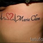 szívimpulzus tetoválás - példa a kész tetoválásra 14