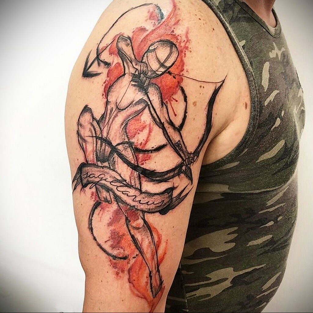 Fotó szimbólum tetoválás nyilas 02/01/2021 №0001 - íjász szimbólum tetoválás -