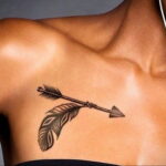 Fotó a Nyilas mellkasi tetoválásról 020.02.02 №0003 - Nyilas mellkasi tetoválás -