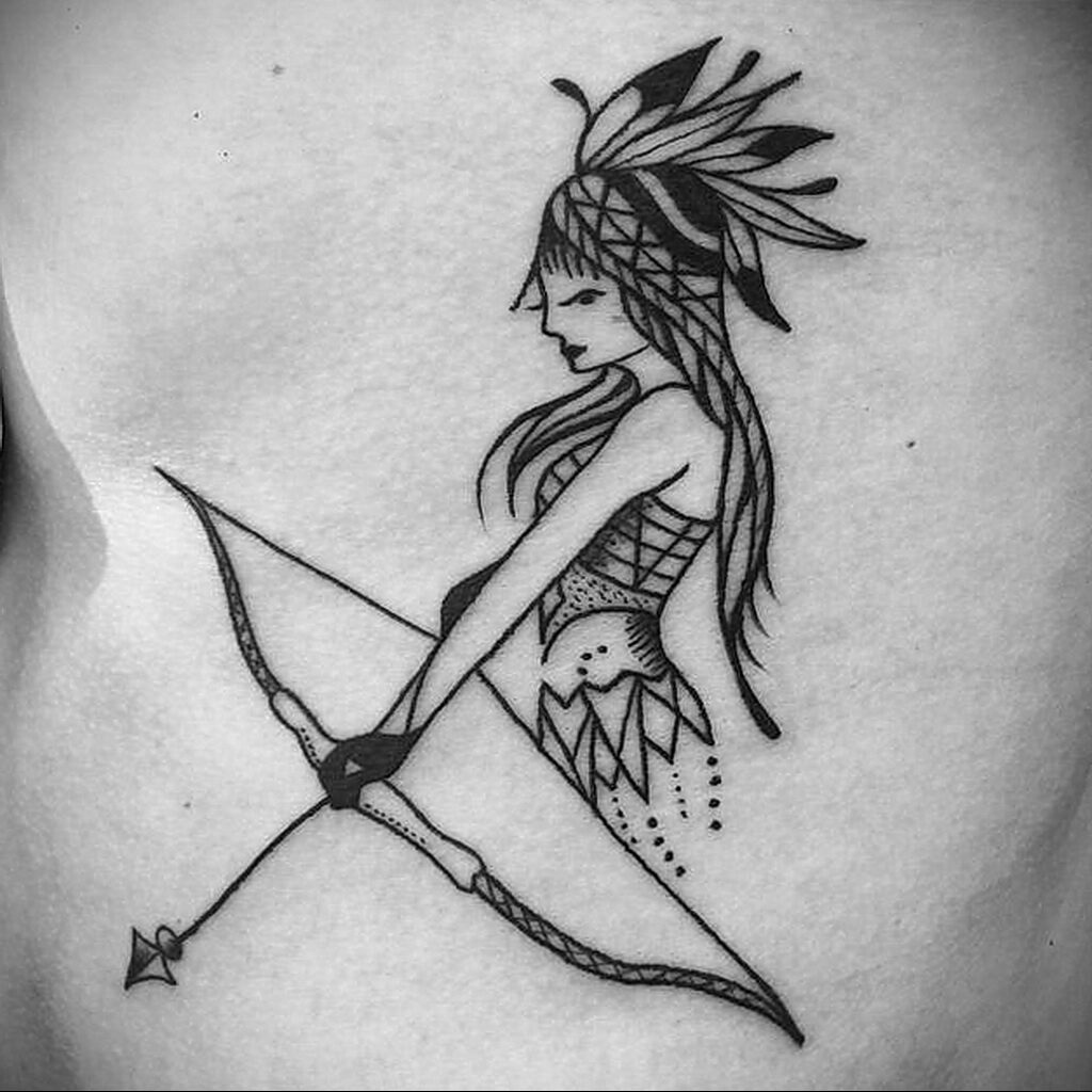 Fotó nyíl íjász tetoválásról 02/01/2021 №0001 - nyíl íjász tetoválás -