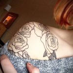 tetoválás kontúr rózsák - fotó opció 15122015 -ből 2. sz