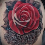 vörös rózsa tetoválás - fotó opció 15122015 № 5