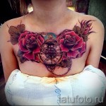 rózsa tetoválás a mellkason - fotó opció 15122015 № 17