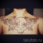 rózsa tetoválás a mellkason - fotó opció 15122015 № 23