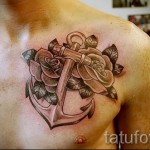 rózsa tetoválás a mellkason - fotó opció 15122015 № 34