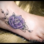 rózsa tetoválás a lábán - fotó opció 15122015 № 25
