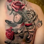 rózsa és óra tetoválás - fotó opció 15122015 -ből 9. szám