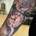 rózsa és óra tetoválás - fotó opció 15122015 -ből, 16. szám