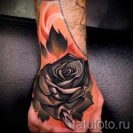 rózsa tetoválás a kezén - fotó opció 15122015 № 5