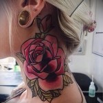 rózsa tetoválás a nyakon - fotó opció 15122015 -ből, 3. sz
