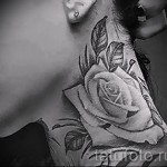 rózsa tetoválás a nyakon - fotó opció 15122015 -ből 10. sz