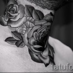 rózsa tetoválás a nyakon - fotó opció 15122015 № 14