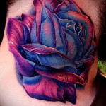 rózsa tetoválás a nyakon - fotó opció 15122015 № 15