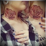 rózsa tetoválás a nyakon - fotó opció 15122015 -ből, 16. szám