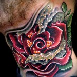 rózsás tetoválás a nyakon - fotó opció 15122015 -ből 20