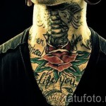 rózsa tetoválás a nyakon - fotó opció 15122015 24. szám