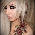 rózsás tetoválás a nyakon - fotó opció 15122015 -ből 27