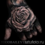 Rózsa tetoválás realizmus - fotó opció 15122015 № 6