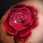 Rózsa tetoválás realizmus - fotó opció 15122015 № 7