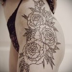 rózsás tetoválás a combon - fotóopció 15122015 № 15