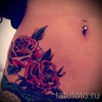 rózsa tetoválás a gyomorra - fotó opció 15122015 № 1